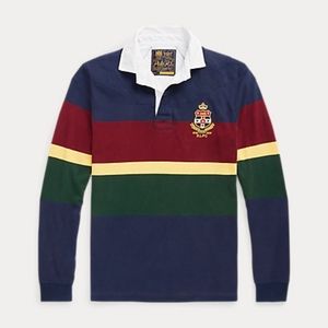 Classic Fit Striped Jersey Rugby Shirt